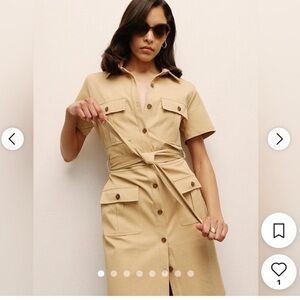 Isaac Mizrahi Tan utility Dress NWOT